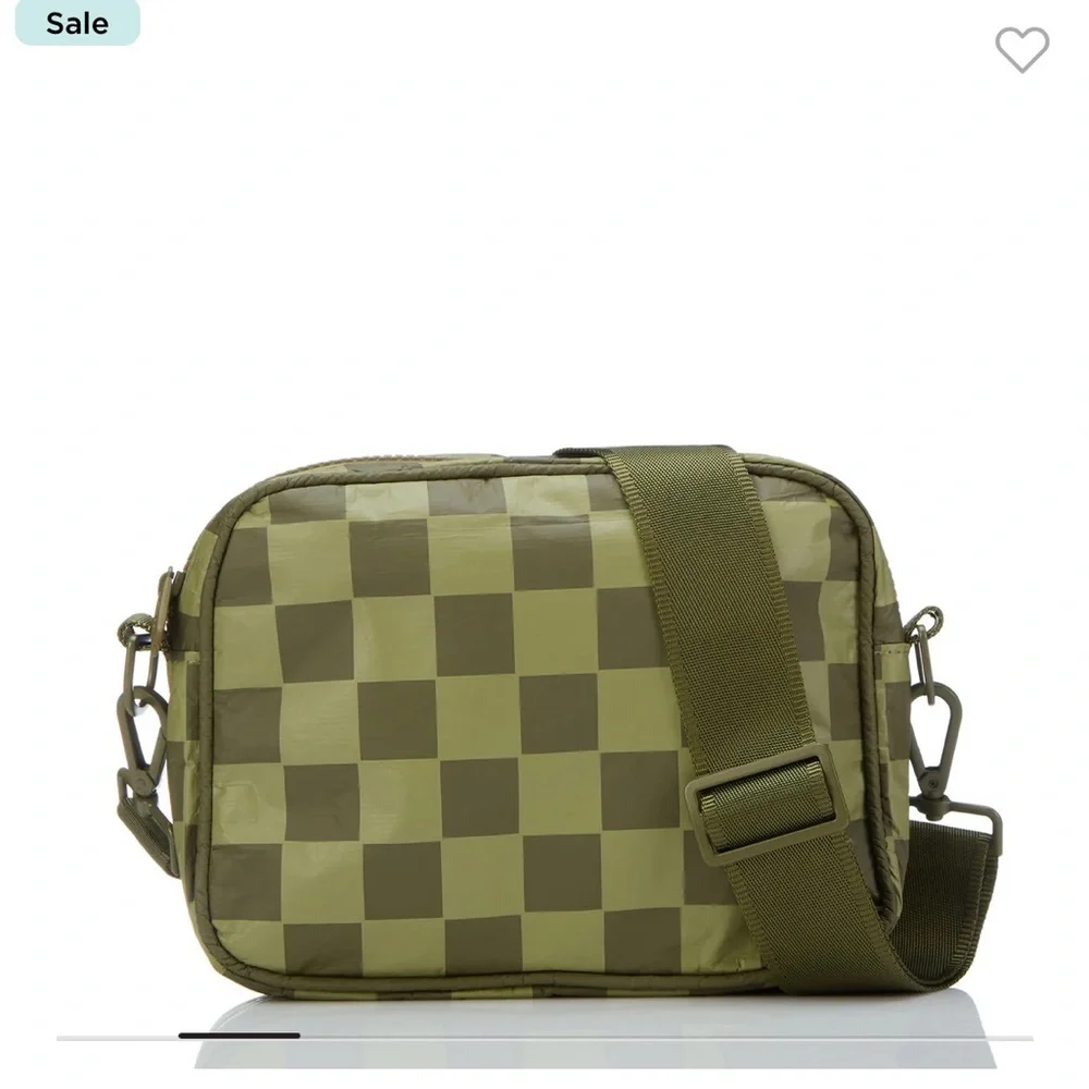 ALOHA Collection Olive and Moss Green Checkered Shoulder Bag - Picture 1 of 4